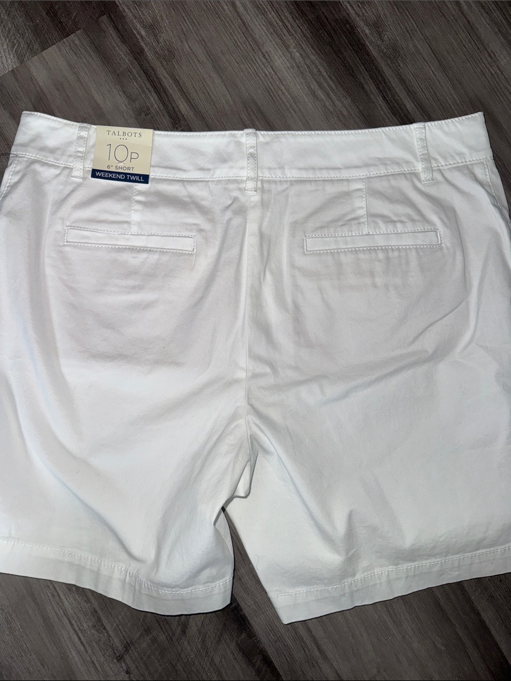 NEW Talbots 10 petite white shorts weekend twill women’s 6” summer resort wear - Picture 7 of 8